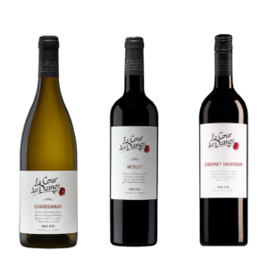 Geschenkdoos "La Cour des Dames" (wit/rood - 3 flessen)