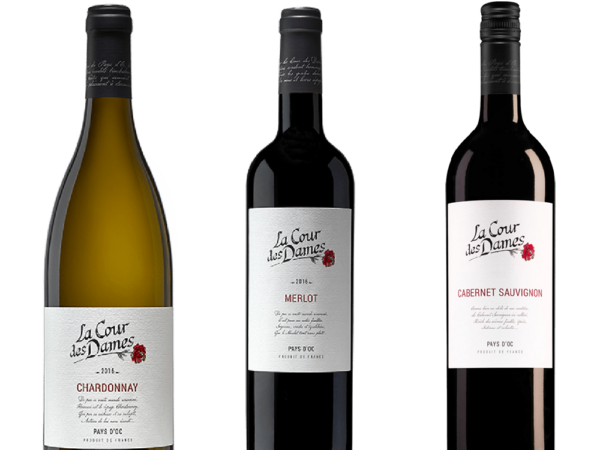 Geschenkdoos “La Cour des Dames” (wit/rood – 3 flessen)